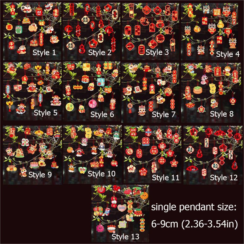Zodiac Snake Snake Year Hanging Pendants Chinese Style Potted Plants Hanging Card  Spring Festival