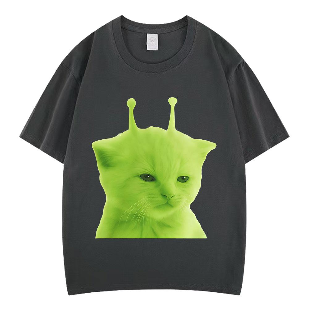 Funny Cat Meme T Shirts Unisexs Women Casual Cotton Vintage Tshirt Fashion Short Sleeve Oversized Harajuku Tshirts Streetwear