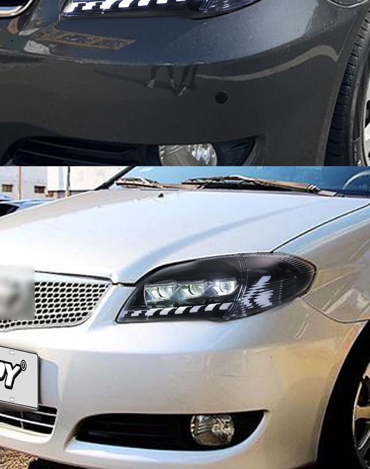 05-07 Toyota Vios LED Projector Headlights with Daytime Running and Flowing Turn Signals