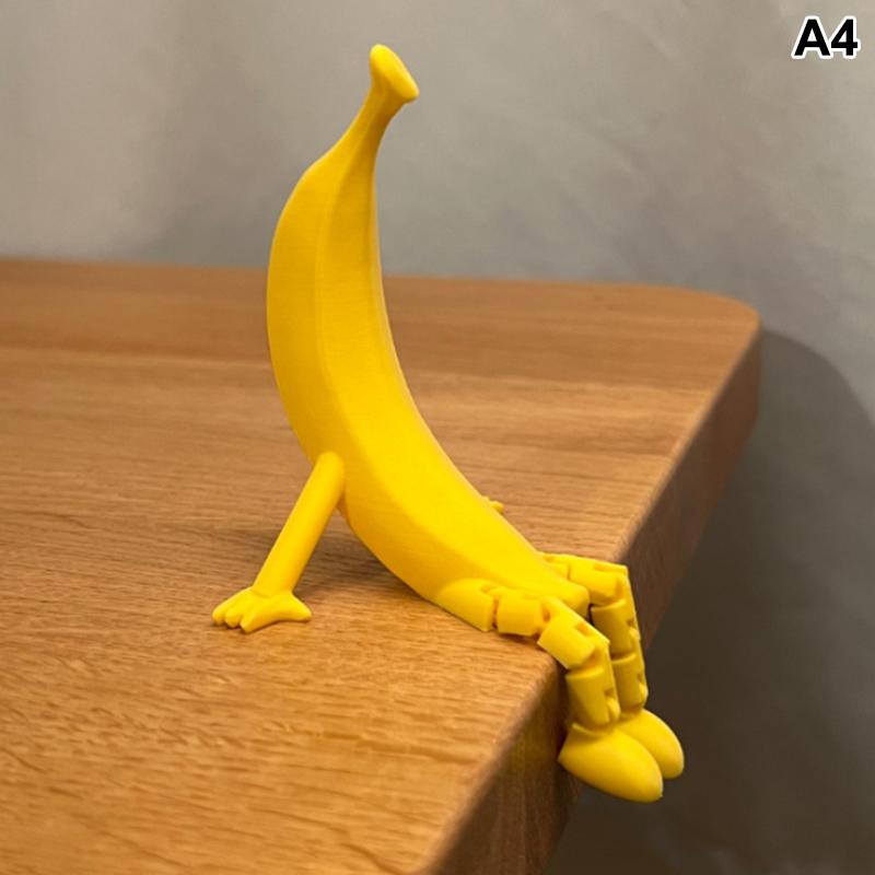 

3D Printed Fruit And Vegetable Figurines With Movable Joints Lemon Banana Design Ornaments Desk Decorations Home Decor