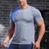 Men's Gym Workout Muscle Fit Shirt Thin Loose-fitting Casual T-shirt Stretchy Quick-drying Short Sleeve Athletic Running Tee