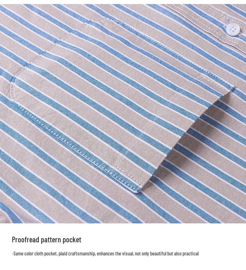 Men's Casual Business Enzyme Washed Plaid Oxford Shirt - Long Sleeve, High-End, for Spring and Autumn