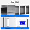 Stainless Steel 30-Slot Cup Storage Cabinet