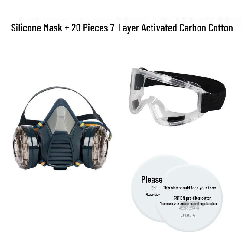 Brangdy Silicone Dust Respirator with Goggles