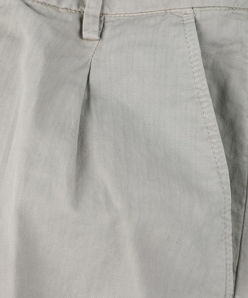 PANICALE Linen Blend Elastic Waist Pants [Gray]