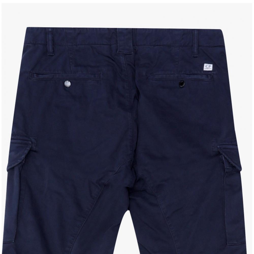 C.p.company Hommes S lenS Wappen Stretch Satin Pantalon Cargo 005529g 888