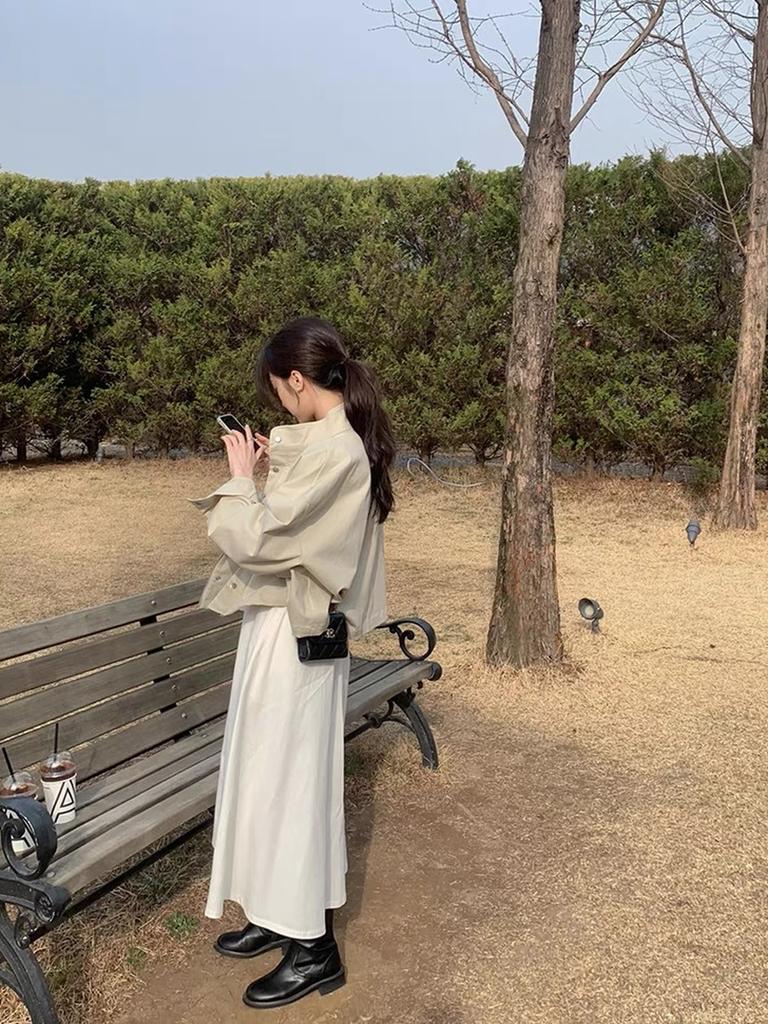 Korean Chic Spring/Autumn Oversized Loose Fit Riding Jacket for Women