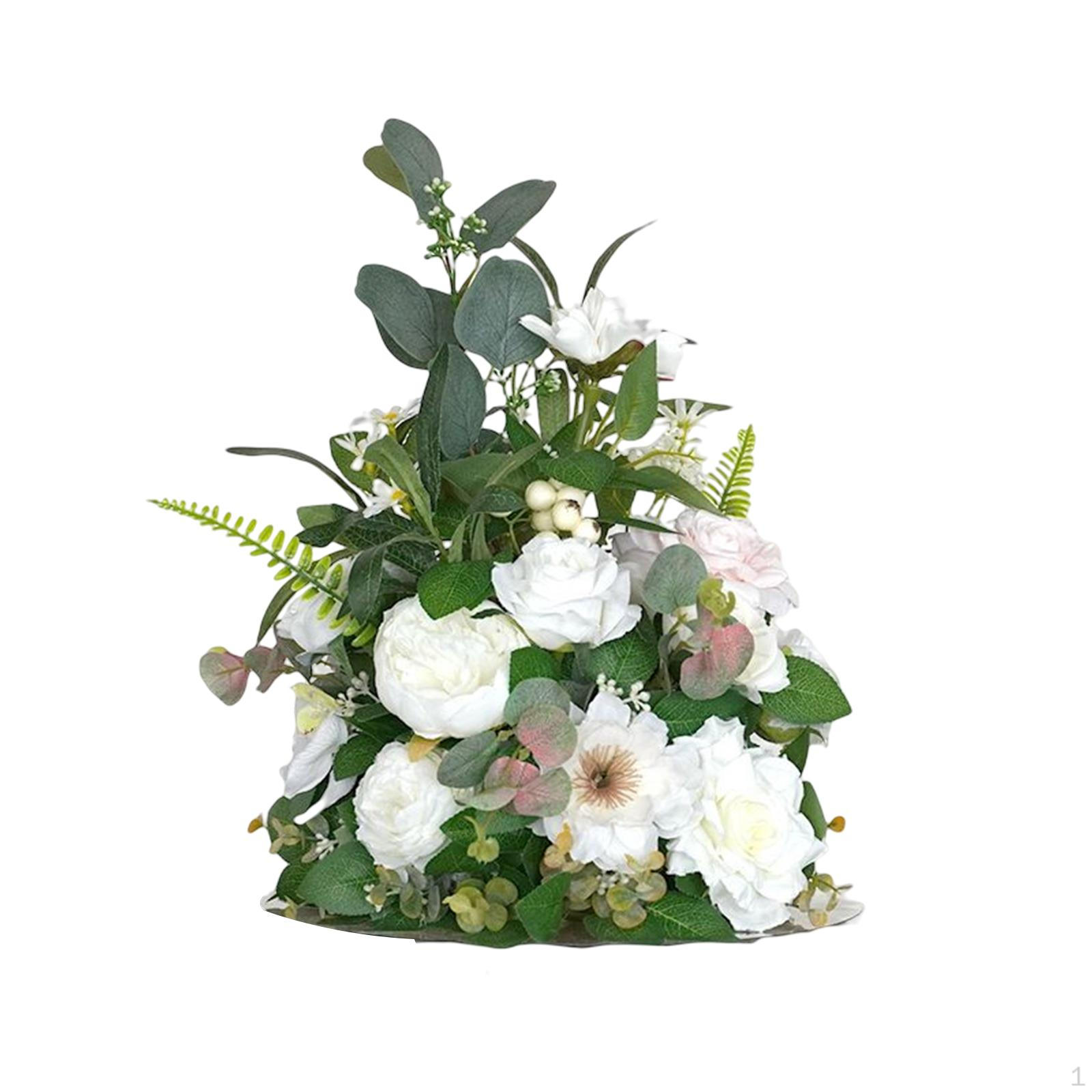 Шар Шелк Искусственные Цветы Композиция Букет Украшения Шары для Поцелуев Головки Роз для Свадьбы White