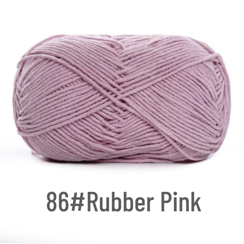 Su He 4-Strand Combed Cotton Yarn for Handmade Knitting: DIY Milk Cotton for Dolls, Cushions, and Blankets.