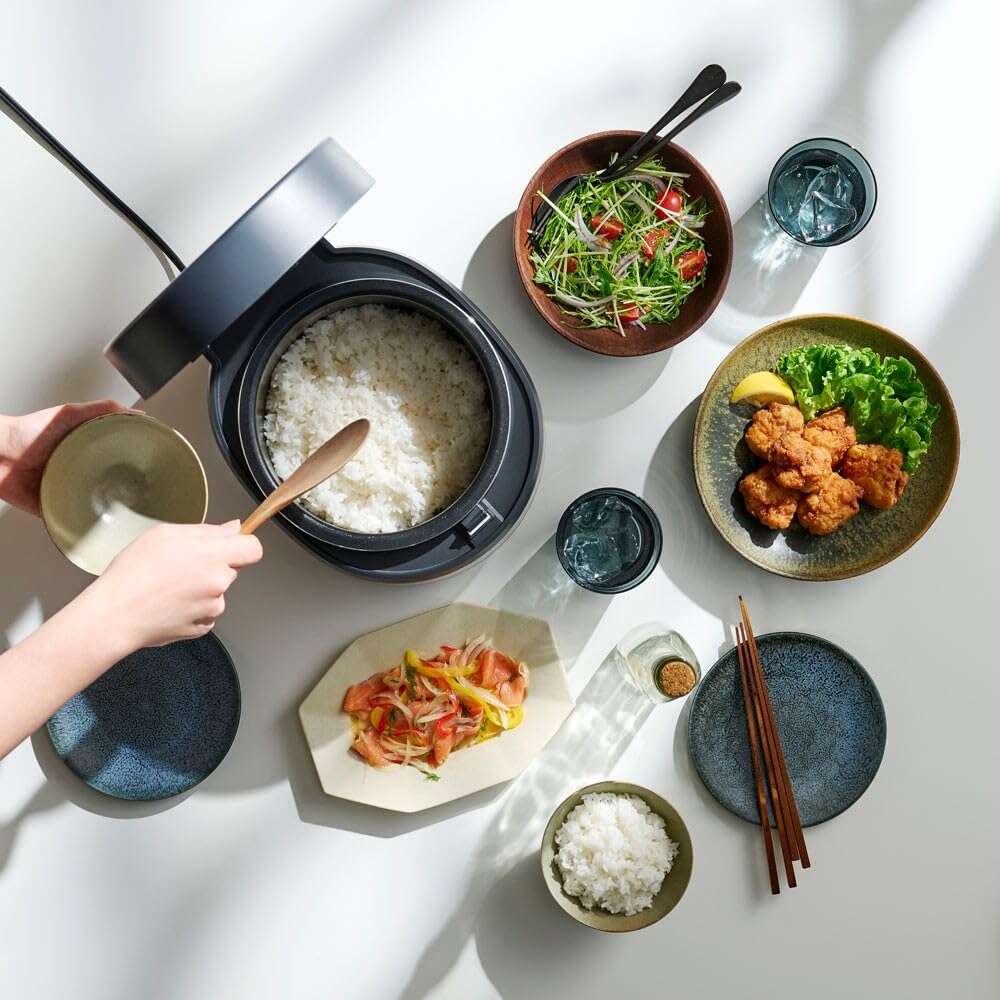 Iris Ohyama Jar Rice Cooker, 5.5 Cups, SHK-NR110-HA, Ash