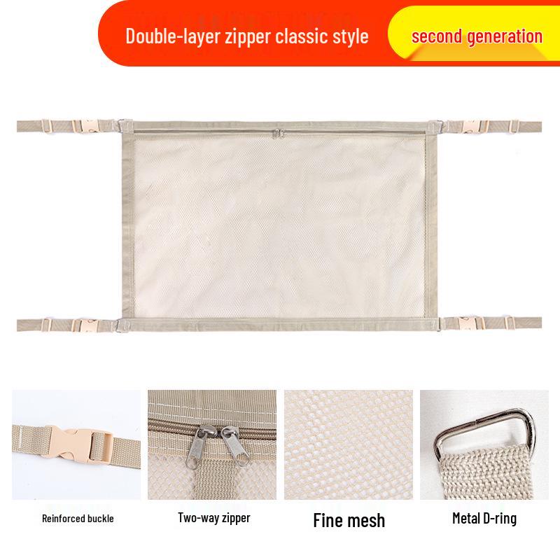 Roof Cargo Suitcase & Travel Clothesline with Mesh Pocket for Outdoor and Off-road Tours