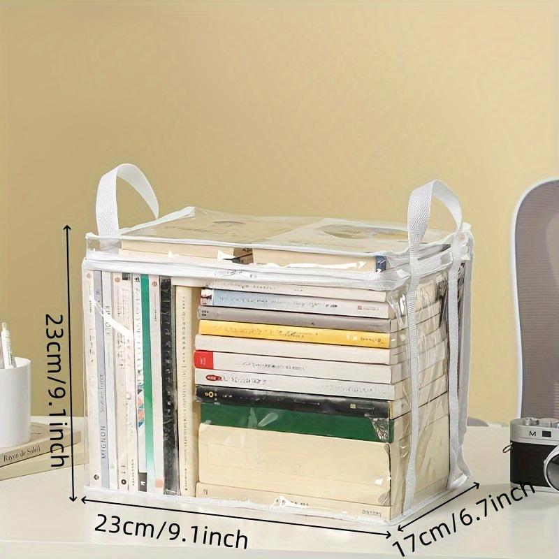 Large Capacity Foldable Storage Bag - Transparent PVC Organizer with Handle for Clothes, Books & Toys, Durable Travel Tote