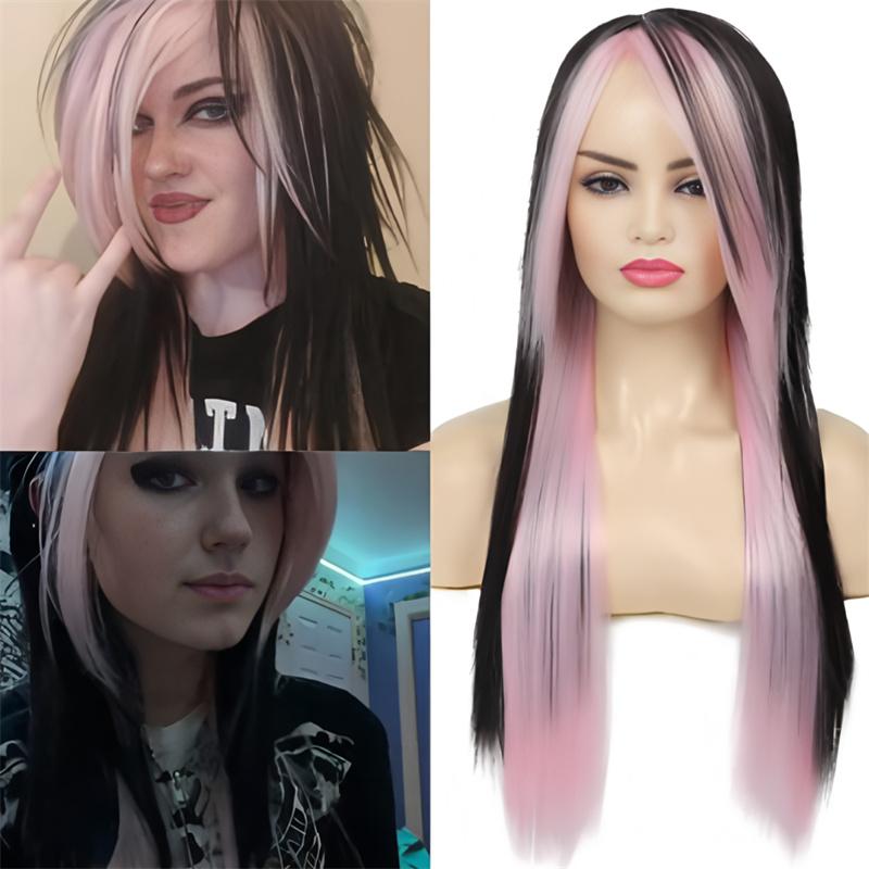 

Синтетические парики для женщин Модные длинные шелковистые прямые парики Косплей Костюм на Хэллоуин Вечеринка Парик Драг Квин