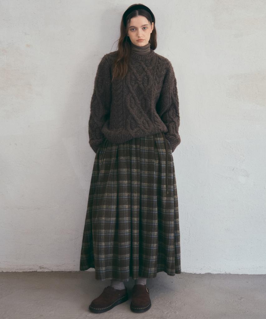 Aueonoseuteljia Homely Cable Knit_Deep Brown(O25-Kn28)
