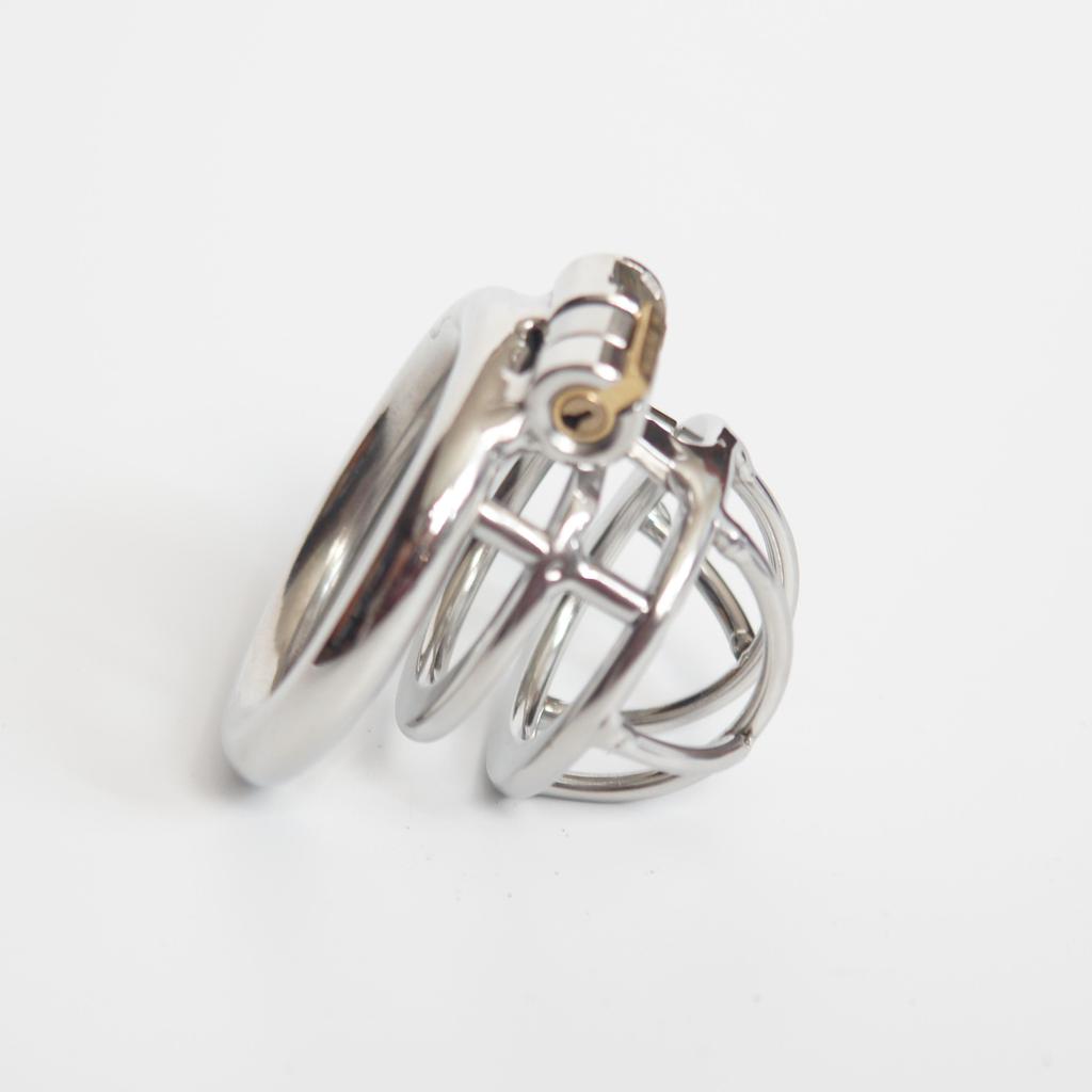 Dispositif ergonomique de chasteté masculine de serrure furtive d'acier inoxydable, Cage de coq, serrure de pénis, anneau de coq, ceinture de chasteté, S075