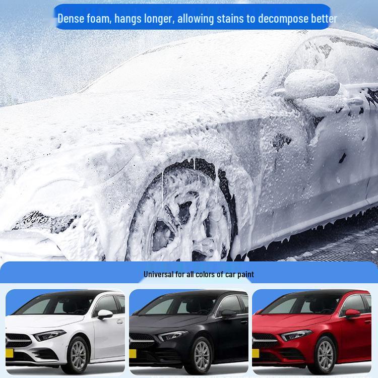 High-Foam Car Wax & Wash: Concentrated Decontaminant, Polish, and Water Repellent
