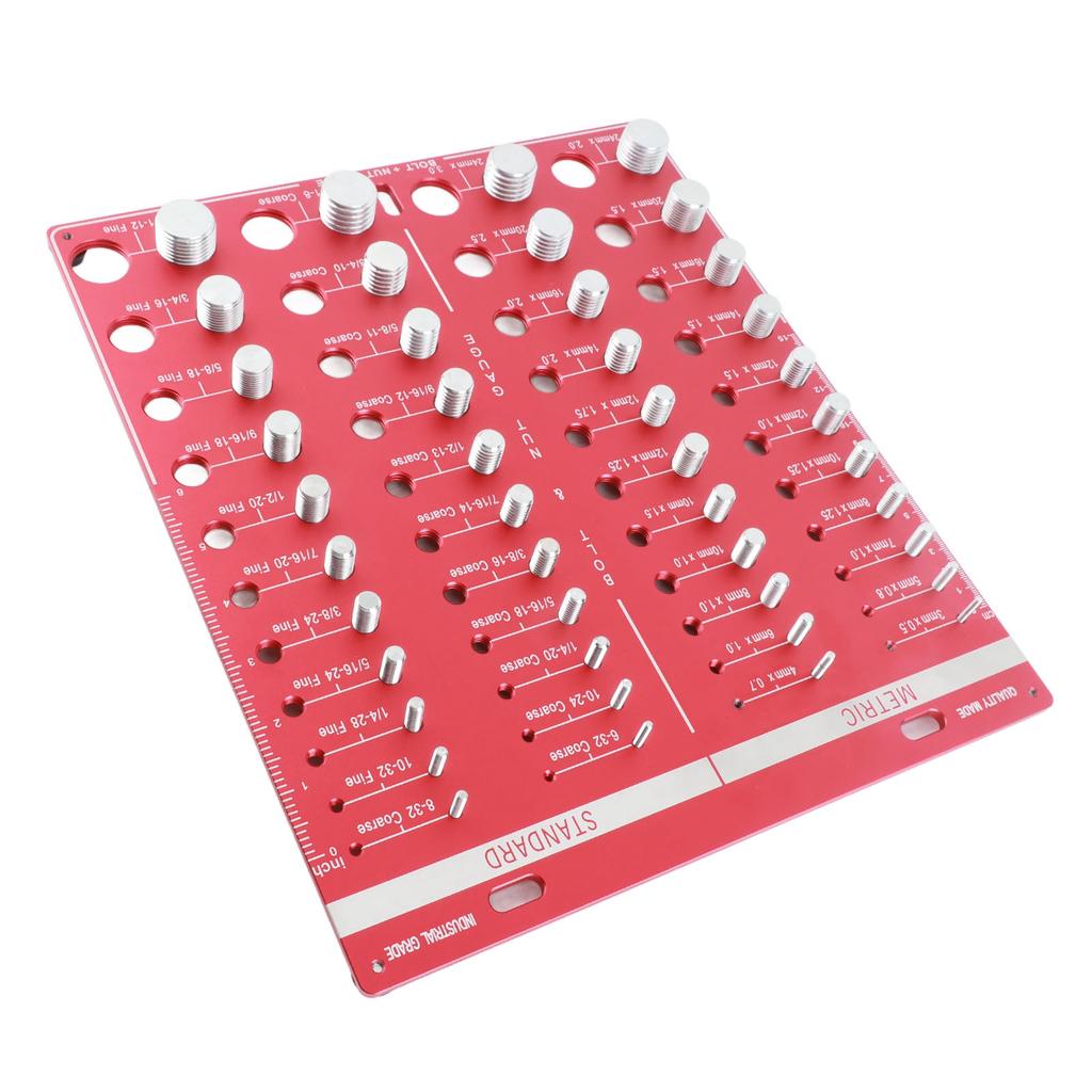 Mutter Schraube Gewindeprüfer Zoll Metrisch 44 Größen Lehre Identifikator Prüfer Standard Lineal