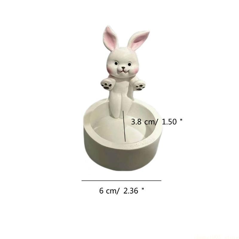 QX2E Holder Decors Cartoon Dog Rabbit Candlesticks Holder Creative Aromatherapys Stand for Party Supplies