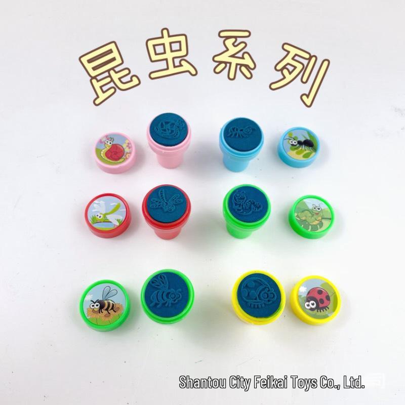 

Детские мультяшные штампы: Морские животные, Насекомые и Динозавры Цилиндрический набор 2.5x3.5cm (4g)