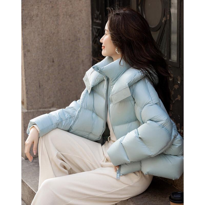 Demana Damen Kapuzen 90% Entendaunen Pufferjacke