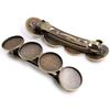 5pcs 12mm 20mm with 4 cameo High Quality Silver Plated / Bronze Gold Plated Copper Material Hairpin Hair Clips Hairpin Setting