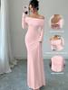 Womens Sexy Low Back One Shoulder Dress Elegant Evening Gown Cocktail Party Dress
