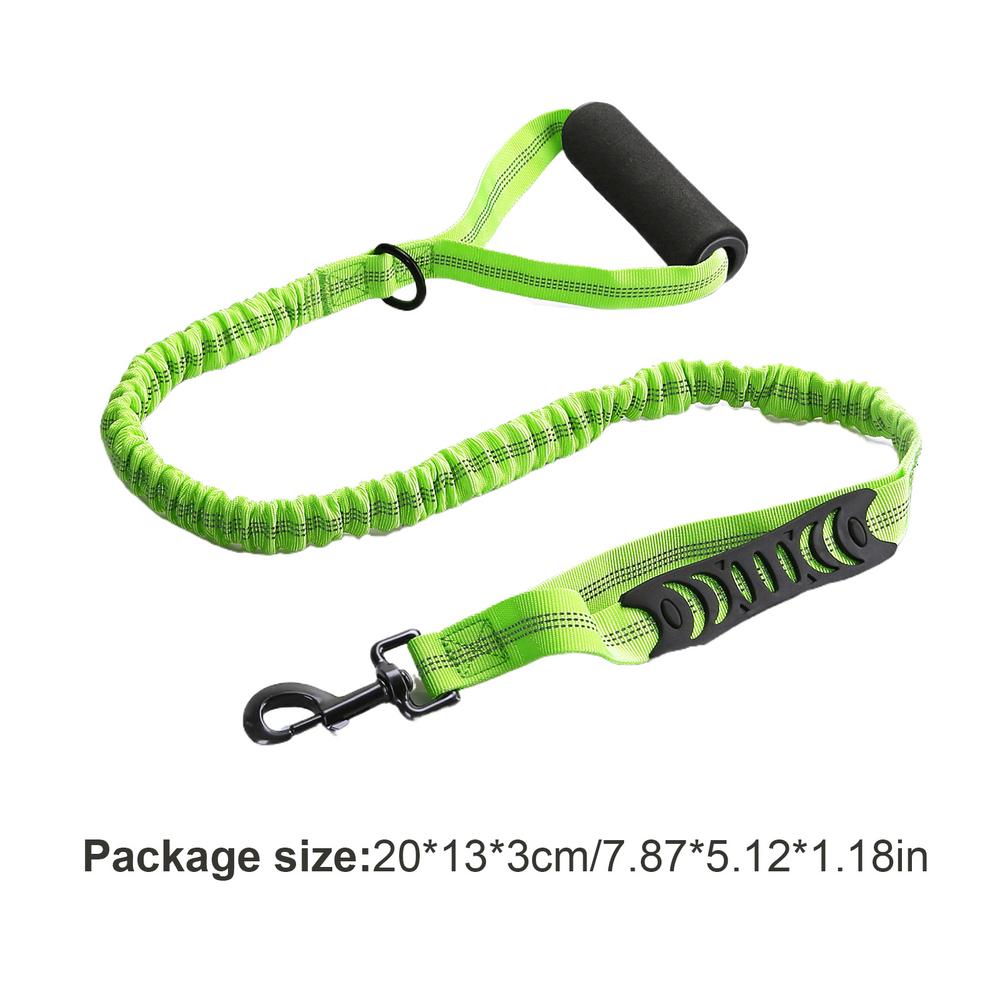 Reflective Dog Lead Shock-Absorbing Elastic Dog Lead High-Density Pet Lead With Handle Wear-Resistant Dog Lead For Walking