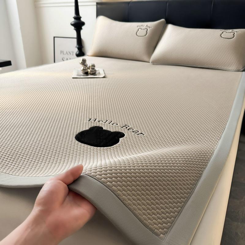 Kühlende bestickte Sommerbettwäsche mit schlichtem Design und weichem Eis seide Kissenpolster