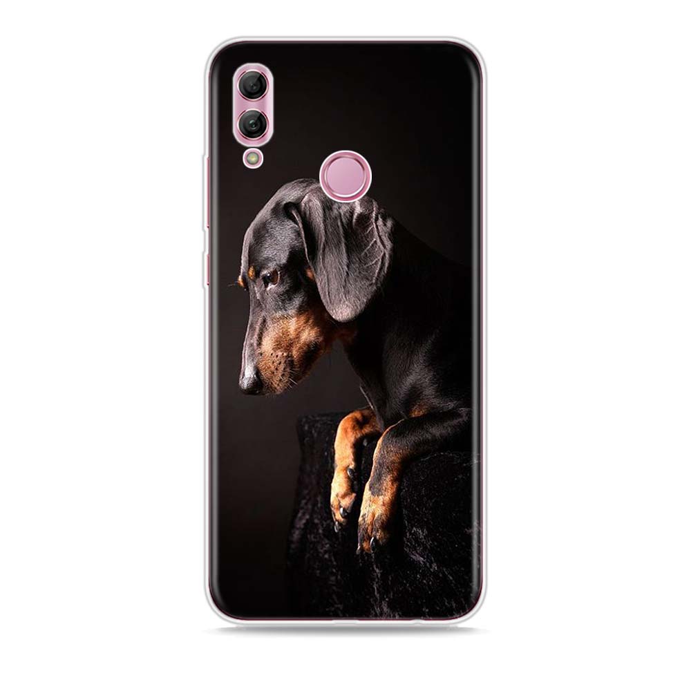 Silikonový kryt pro psy jezevčíka dobrmana pro Honor 30 30S 30i 9 10 9A 9C 9S 9N 10i 10X 9X Lite Pro 5G pouzdro na telefon