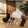 8-in-1 Verstelbare Deurhangende Rail Hardware Kit, Schuifdeur Rail Fittingen voor Huisdeur