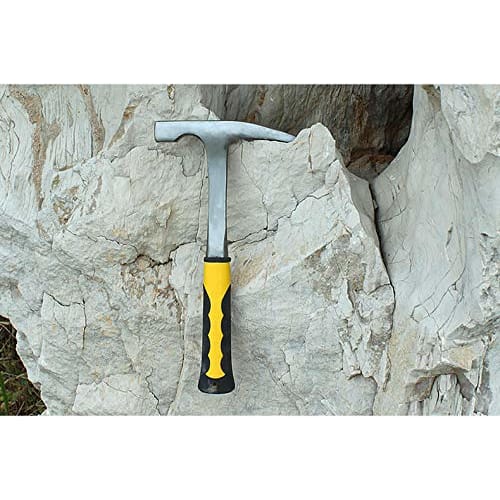 TRP Ultra Hard Head Rock Hammer - Premium Rubber Flat Tip Hammer