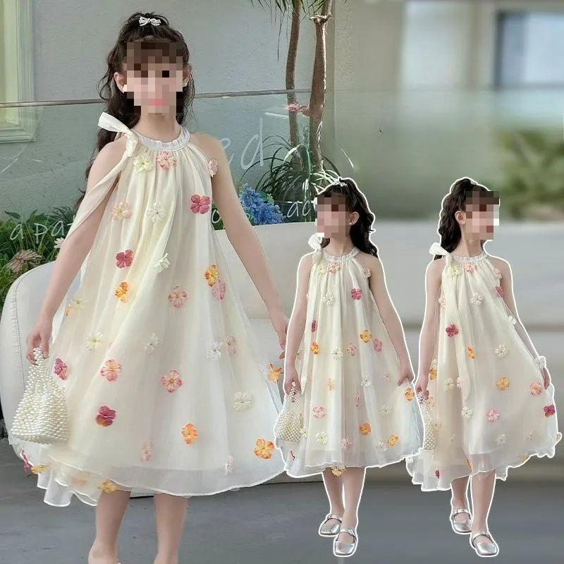 Girls' Dresses, Summer Dresses, Big Girls, Suspenders, Halter Skirts, Children's Summer Mesh Princess Dresses