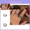 Elegant 925 Silver Geometric Letter Open Ring For Women With Adjustable Size For Fashion Lovers
