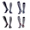 Reloco High Thick Compression Socks for Outdoor and Dark Blue and Set Blue 2 Pairs Socks, Skiing, Snowboarding, Trekking, Walking, Activities,