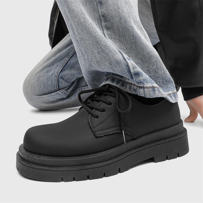 Fashion Thick Sole Formal Men Leather Shoes Luxury Brand Designer Platform Casual Shoes Wedding Dress Oxfords Shoes Men Work Footwear