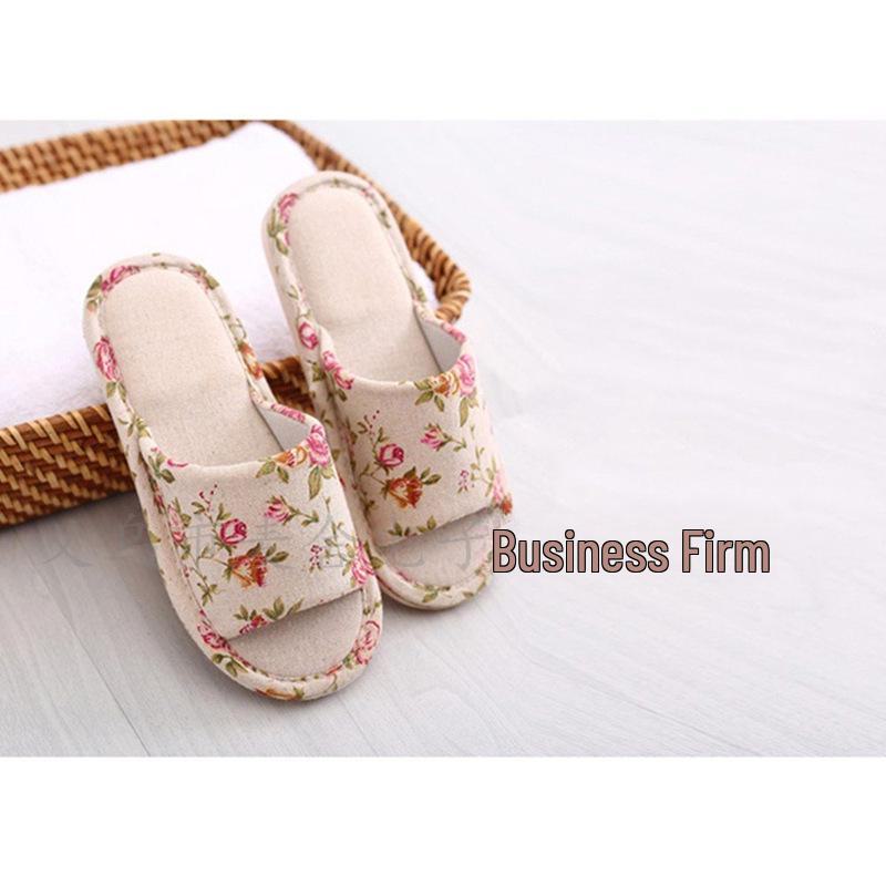 Brushed Cotton & Linen Floral Strip - 70mm Craft Material