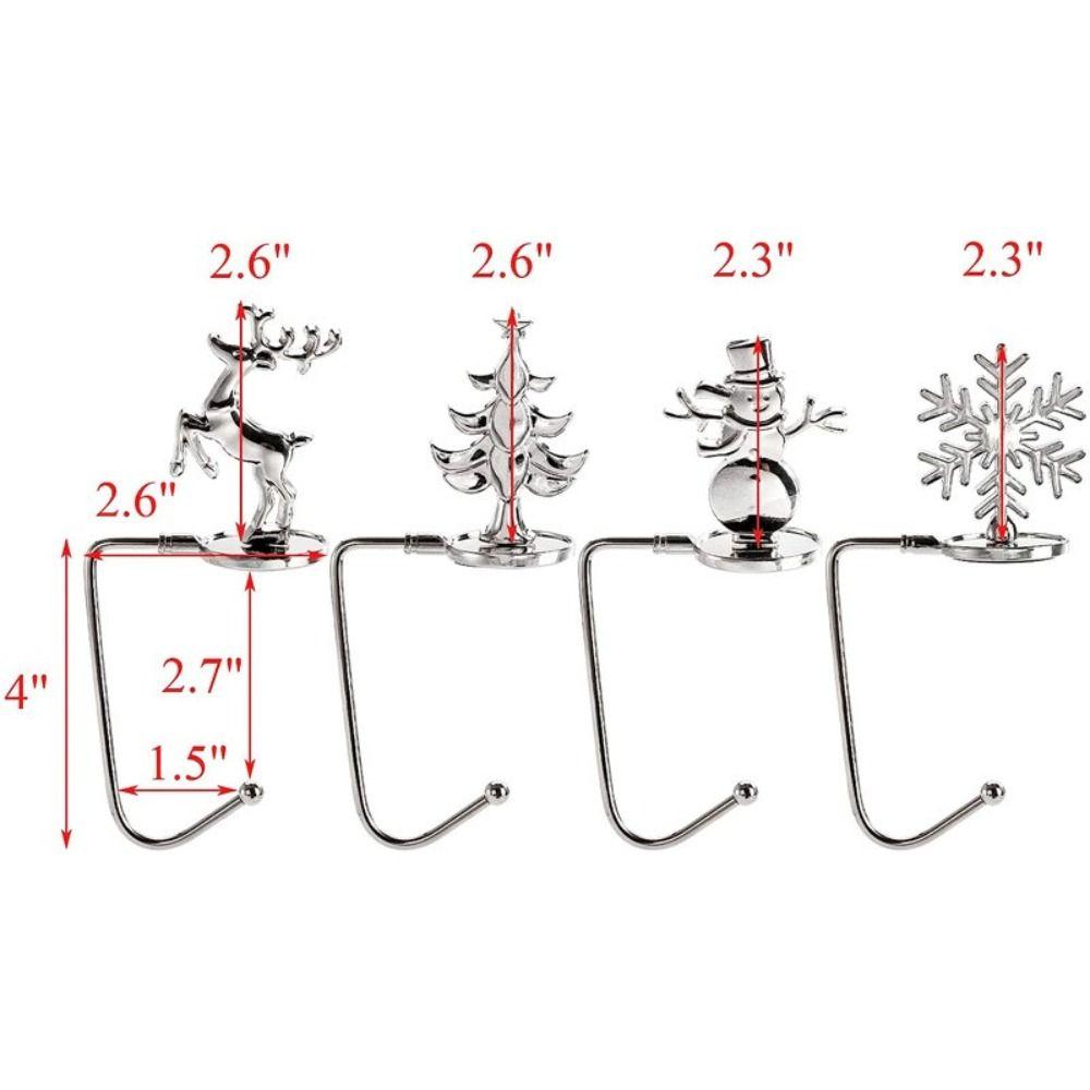 Stockings Clip Christmas Fireplace Hooks Elk Snowflakes Snowman Shaped Christmas Sock Hook  Bedroom