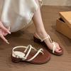 New Summer Retro Sandals and Women's Shoes with Thick Heels