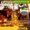 Luce Solare da Giardino a Proiezione Impermeabile IP65 Ombra di Farfalla Luce Solare Lanterna Farfalla Metallica Decorazione da Giardino Esterna