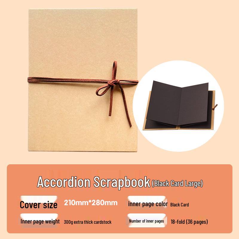 Album Fotografico Pieghevole a Fisarmonica Fatto a Mano: Manuale Regalo Commemorativo e per la Laurea in Carta Kraft Retrò.