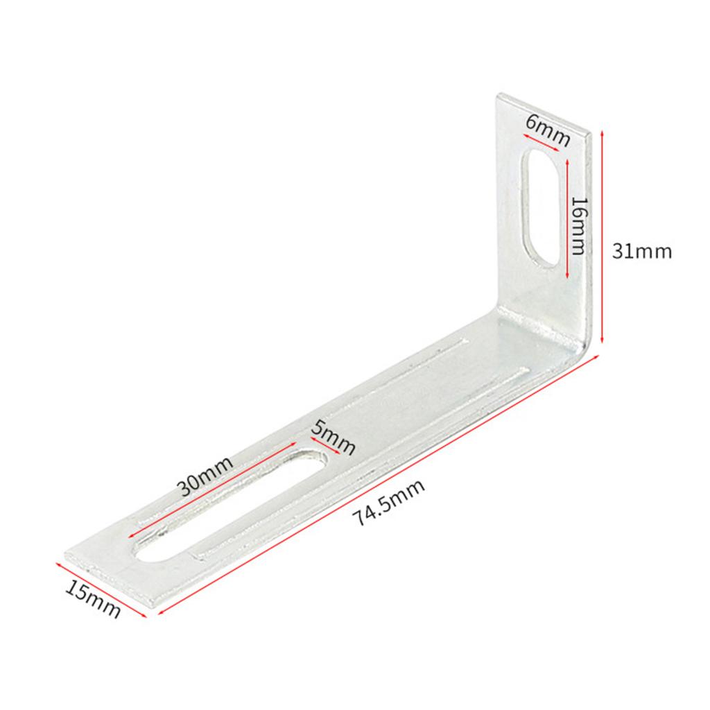 4Pc Adjustable Right Angle Code Bracket Furniture Board Connector Metal L Shape Corner Brace Support for Holding Mounting Fixing