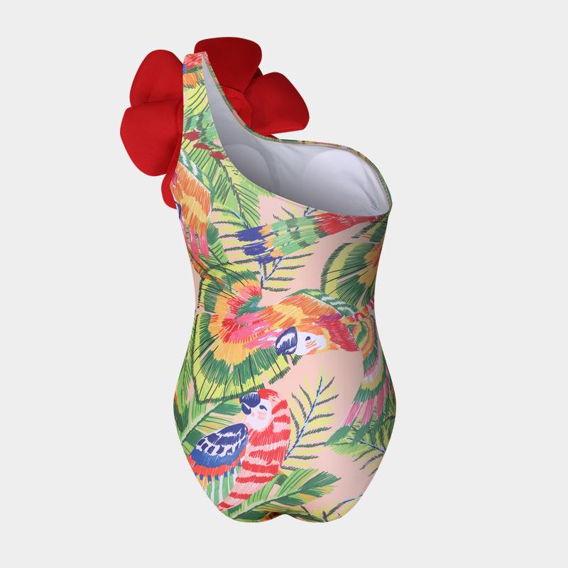 Bikini Intero Floreale 3D da Donna 2025 per Spiaggia e Vacanze Termali Europee e Americane