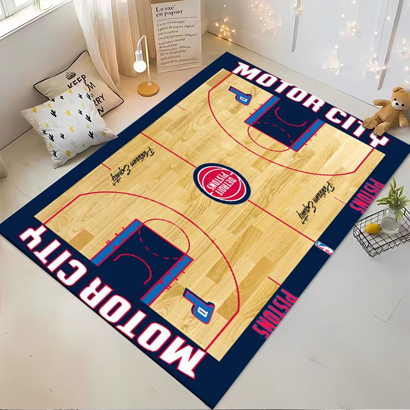 Tappeto da Basket NBA Detroit Pistons Adatto per l'uso come tappetino antiscivolo per il soggiorno e le camere da letto