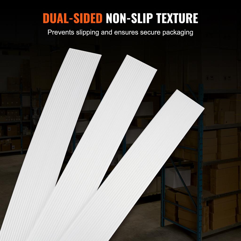 SucceBuy 330/660/1640ft Verpackungs-Gewebeband Weißes Umreifungsband Rollenband Palettenband Rolle Tragbar Starkes Bündelband Verpackungsband