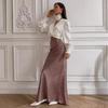 GMXIA Fusta cu jumătate de corp cu imprimeu leopard jacquard New Trend de vară Fusta lungă pe jumătate cu imprimeu leopard, jacquard