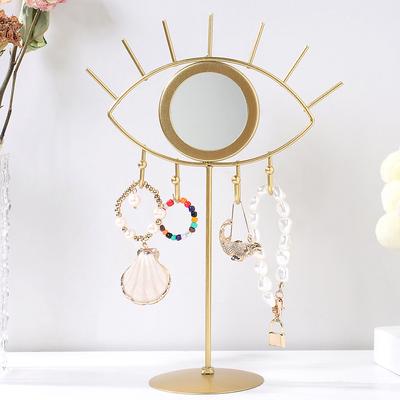 Espejo de Mesa Ojo Dorado Espejos de Maquillaje Decoración del Hogar Boho Decoración de Sala de Estar Dormitorio Espejo de Tocador Cosmético Ojo Maligno