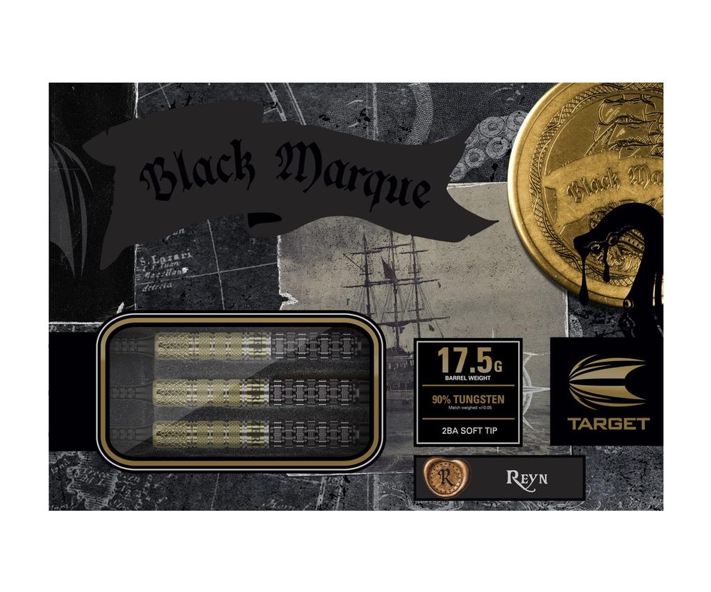 TARGET Black Mark Len Len Agwily Player Model MARQUE Darts 2BA Barrel [Target] (BLACK REYN) 17.5g