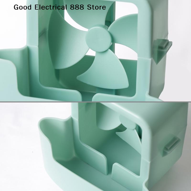 Electric Fan Cooling Storage Box Hanging Fan Cooling Tool With 4 Cup Household Cooling Box Fan Cooler Refrigeration Accessories