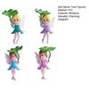 Yousheng 4 Pcs Miniature Fairy Figurines, Tiny Winged Elf Lotus Leaf Statue for DIY Fairy Garden, Flower Pot, Bonsai, Micro Landscapes, Craft