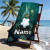 Custom Name Personalized Club Santos Laguna Print Beach Towel, for Trip Camping Beach Party Home Decor, Birthday Gift for Family & Friends